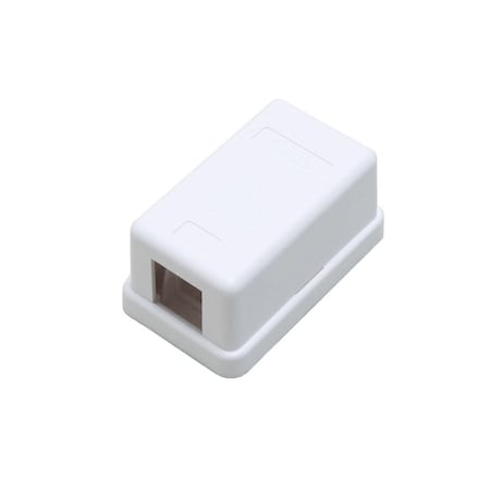 Quest Technology International Unloaded Keystone Surface Mount Box - 1-Port, White NSB-5210
